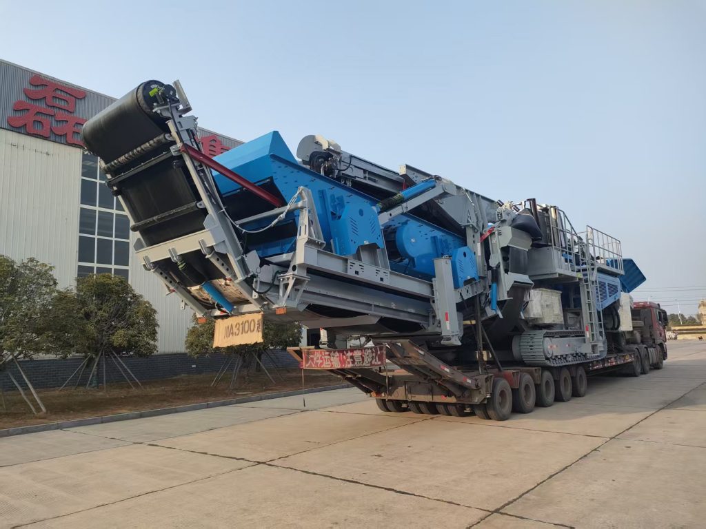 Мобильная конусная дробилка LDHPY-400BR загружена для отправки на объект