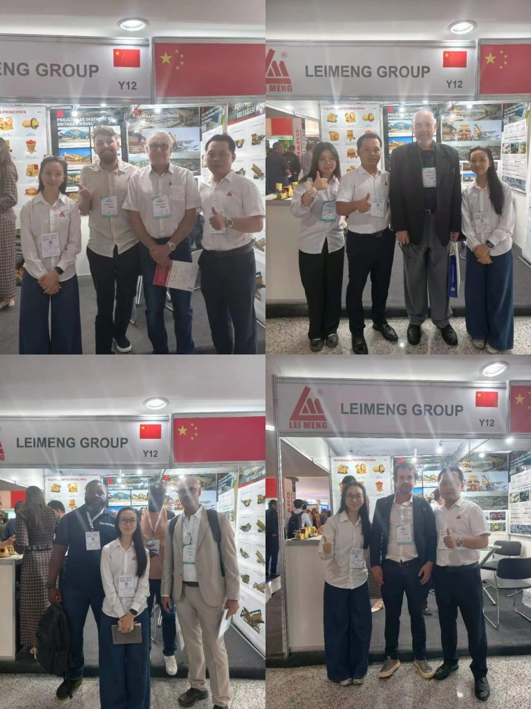 Команда Leimeng Group встречается с клиентами горнодобывающей отрасли на стенде Y12 выставки EXPOSIBRAM 2026 в Бразилии.